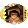 Oval adhesive resin memorial plaque Horizontal 3.9 x 3.1" Personalized