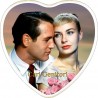 Heart adhesive resin memorial photo plaque 4.3" x 4.3" Personalized