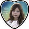 Heart adhesive resin memorial photo plaque 5.9" x 5.9" Personalized