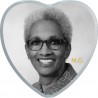 Médaillon funéraire Coeur avec photo 17 x 17 cm pour plaque pas cher