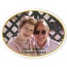 Oval adhesive resin memorial plaque Horizontal 4.7 x 3.5" Personalized