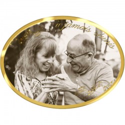Foto para túmulos oval horizontal 12 x 9 cm para estela, lápide, urna funerária.