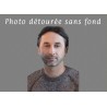Détourage photo homme médaillon plaque funéraire résine cimetière