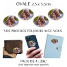 Oval miniature memorial photo plaque Horizontal Personalized