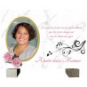 Plaque 20x14 cm avec photo ovale gauche