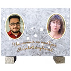 Plaque 20x14 cm avec 2...