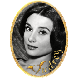 Médaillon Funéraire Ovale Vertical 6 x 8 cm Photo Personnalisé Audrey Hepburn