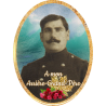 Oval adhesive resin memorial photo plaque Vertical 3.1" Personalized