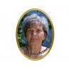 Oval adhesive resin memorial photo plaque Vertical 3.1" Personalized