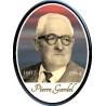 Oval adhesive resin memorial photo plaque Vertical 4.7" Personalized