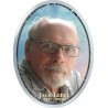 Oval adhesive resin memorial photo plaque Vertical 5.7" Personalized