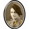Oval adhesive resin memorial photo plaque Vertical 5.7" Personalized