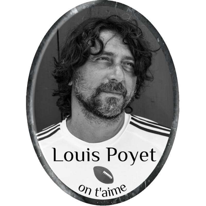 Médaillon Funéraire Ovale Vertical 11x14,5 cm Photo Personnalisé Parent Gil