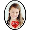 Oval adhesive resin memorial photo plaque Vertical 6.3" Personalized