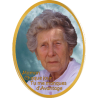 Oval adhesive resin memorial photo plaque Vertical 6.3" Personalized
